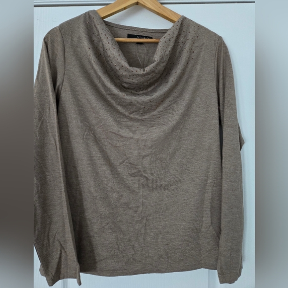 Studio by Liz Clairborn Cowl Neck Top size L - Picture 2 of 5